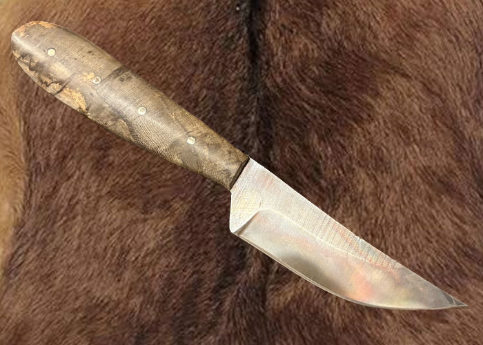 Antler handle skinner knife